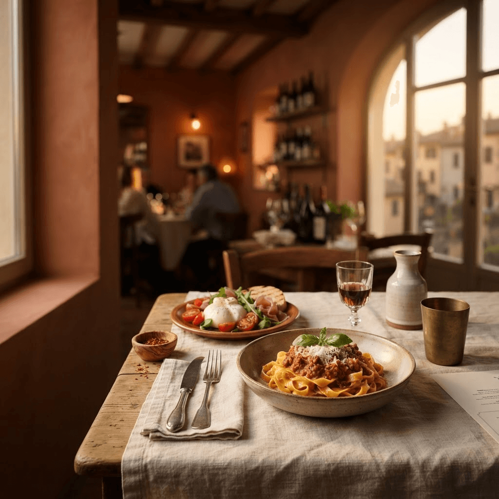 Menù digitale dell’Osteria Alba mostrato in sala